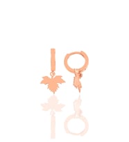 Söğütlü Silver Gümüş çınar yaprağı  küpe (Rose)