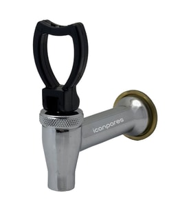 Semaver İle Uyumlu Musluk Göstergesiz, Dıştan Dişli, Contalı, Somunlu, Demir, Kazan Meşale Musluğu 10cm