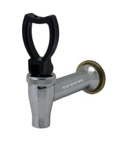 Semaver İle Uyumlu Musluk Göstergesiz, Dıştan Dişli, Contalı, Somunlu, Demir, Kazan Meşale Musluğu 10cm