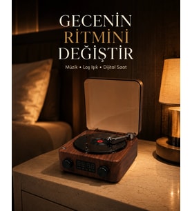Gece Lambası Bluetooth Hoparlör Dijital Saat Çok Fonksiyonlu Su Dalgası Işıklı