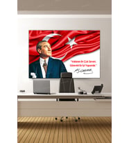 ATATÜRK TABLOSU, PANOSU, KANVAS TABLO, KAFE,BÜRO, OTEL VE RESMİ DAİRELER İÇİN UYGUN