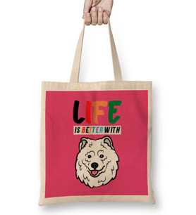 Funny Dog Lover Gift For Women Men Bez Çanta Uzun Saplı