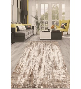 Dijital Kaymaz Taban Yıkanabilir Modern Renkli Salon Halısı Mutfak Halısı Yolluk ND-HT-466 (Kahverengi)