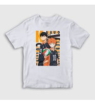 Presmono Unisex Çocuk Beyaz Team Karasuna Voleybol Anime Haikyu T-Shirt 237847tt