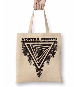 Vortex Prints Logo Bez Çanta Uzun Saplı