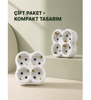4’lü Priz Çoğaltıcı 2 Adet Set Kablosuz Duvar Tipi Priz Çoklayıcı Adaptör