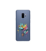 Samsung Galaxy S9 Plus ile Uyumlu Splash Bukalemun Tasarımlı Şeffaf Silikon Kılıf