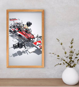 BK Gift Formula 1 Tasarımlı Dekoratif Retro Ahşap Çerçeveli Tablo-8