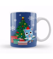 Happy Fairy Tail Around The Christmas Tree Kupa Bardak Porselen