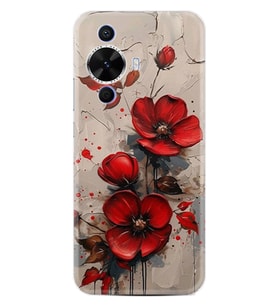 Huawei Nova 12S Kılıf Boutique Baskılı Resimli Kırmızı Çiçek Pcode -098