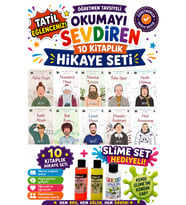 4.Sınıf Öğretmen Tavsiyeli Okumayı Sevdiren 64 Sayfa 10 Kitaplık Hikaye Seti (Slime Set Hediyeli)