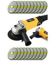 Lieber German Bakır Sargı Devir Ayarlı 1500 W Spiral Avuç Içi Kesme Ve Taşlama Makinası 20 Taş Hediyeli (Sarı)