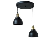 Dylight Retro Metal 2 li Eskitme Duylu Dekoratif Rustik Sarkıt Avize Çap :30 cm