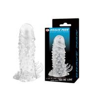 Baile Enlarge Sleeve 14 Cm Tırtıklı Süper Kalite Penis Kılıfı Dildo