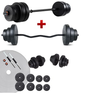 Ecgspor 48 Kg Z BAR Halter Seti ve Dambıl Seti Ağırlık Fitness Seti