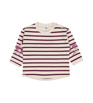 Civil Baby Çizgi Emp. Çiçek Nakışlı 6-18 Ay Sweatshirt - Bej