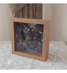 20x20x5 cm Bambu  Anı Çerçevesi! Yeni Moda Çiçek Anı Çerçevesi!