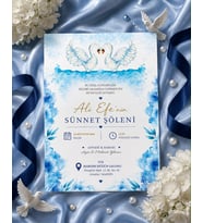 EKONOMİK SÜNNET DAVETİYE MODEL NO:008 ZARF DAHİL