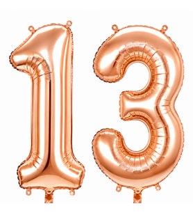 13 Rakam Folyo Balon Rose Gold Rengi (76 cm)
