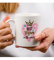 BEST MUM KUPA BARDAK  (Yaldız Baskılı Anneler Gününe Özel)