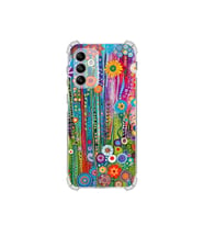 PrintiFy Samsung Galaxy M13 ile Uyumlu Düşlerin Dansı Serisi Folklorik Bahçe Tasarımlı Uv Baskılı Köşe Korumalı Antişok Kılıf