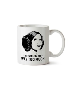Leia's Confession He Smuggled Way Too Much Star Wars iki Tarafı Baskılı Kupa Bardak