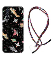 Huawei Nova Y70 Y90 Nova 9 SE  Kılıf Boyun Asklı Rasta Silikon Planet Animals 1771