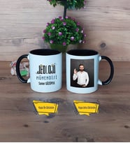 Jeoloji Mühendisi Kupa Bardak Siyah Fotoğraflı Mühendisler Günü Hediyesi