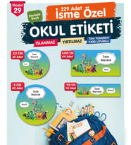Okul Etiketi Kalem Defter Etiketi Özel İsim Yazılabilen Etiket- İsim Etiketi-OE29