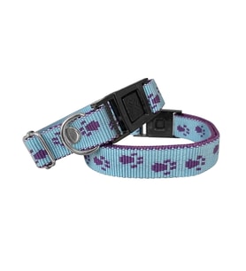 Köpek Tasması Patili Dokuma 2 cm - Min: 30 cm - Max: 50 cm Açık Mi
