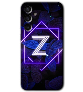 Galaxy S23 FE Kılıf HD Desen Baskılı Arka Kapak - Dark Neon Yaprak Z Harfi