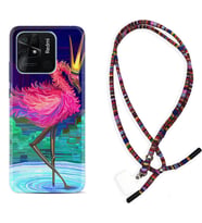 Xiaomi Poco X3 Pro M4 Pro X4 Pro C40 10C Kılıf Boyun Asklı Rasta Silikon Queen Flamingo 1748