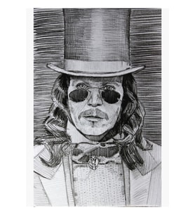 Gary Oldman Drakula Kalem Çapraz Kontur Gölgelendirme Tablo Ahşap Poster Dekoratif
