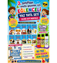 3.Sınıftan 4.Sınıfa Geçenler İçin Eğlenceli Tatil Seti (Slime Set Hediyeli)
