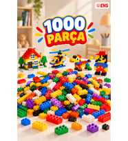 Funny Blocks 1000 Parça Renkli Eğitici Yapı Oyuncağı – Saklama Kutulu