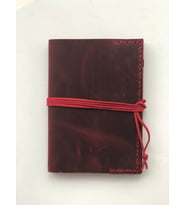 Kırmızı Crazy Küçük Deri Defter
