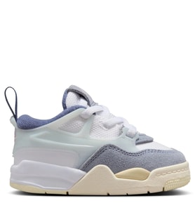 Nike Jordan 4 RM TD Leather Sneakers Hakiki Deri Lastik Bağcıklı Çocuk Spor Ayakkabı Beyaz Mavi