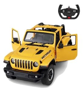 1:14 Uzaktan Kumandalı Araba Jeep Wrangler Rubicon Man Kapı Açılan 2.4 Ghz Sarı