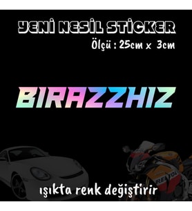 birazhız ön arka cam uyumlu 2ADET oto sticker - ışıkta renk değiştiren hologram sticker yapıştırma