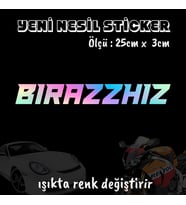 birazhız ön arka cam uyumlu 2ADET oto sticker - ışıkta renk değiştiren hologram sticker yapıştırma