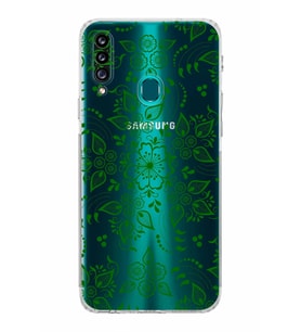 Samsung Galaxy A20s  Kamera Korumalı  Kapak Nostalji Desen Tasarımlı  Şeffaf Kılıf
