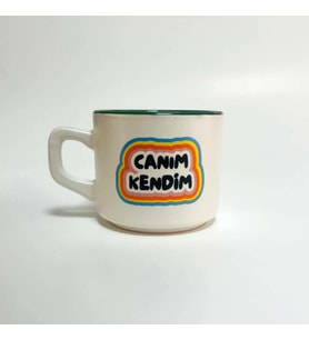 Canım Kendim Baskılı Yeşil İçli Venüs Kupa (Beyaz)