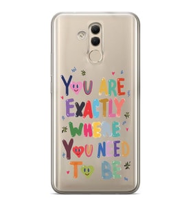 Huawei Mate 20 Lite Uyumlu You Are Exactly Where You Need To Be Desenli Şeffaf Telefon Kılıfı