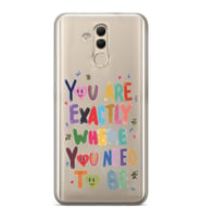 Huawei Mate 20 Lite Uyumlu You Are Exactly Where You Need To Be Desenli Şeffaf Telefon Kılıfı