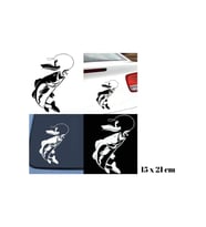 Balık Tutan Adam Oto Kaput Sticker 15*21 Cm