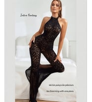 Intive Premium Limited Dantelli Paçaları Transparan Tülden Tasarım Bodysuit/Vücut Çorabı (Siyah)