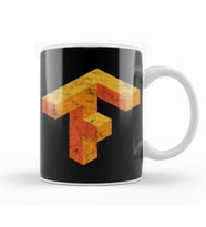 Vintage TensorFlow Logo Kupa Bardak Porselen