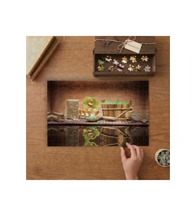 Bitkiler-Spa- Terapi Tasarımı 240 parça Ahşap Puzzle Ahşap Kutuda MP00270