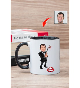 Abiye Doğum Günü Hediyesi Kişiye Özel Karikatürlü Kupa Bardak