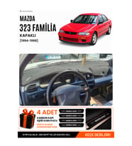 MAZDA 323 FAMİLİA KAPAKLI (1994-1998) Uyumlu Torpido Örtüsü Torpido Kılıfı - Siyah